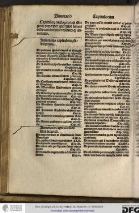Capitulorum dialogi beati Gregorii pape per quattuor libros distincti, brevis, ordinataque annotatio.