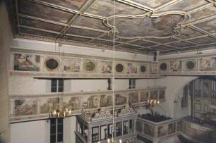 Leubnitz-Neuostra, Kirche, Inneres nach Südwesten von der Nord-Empore