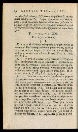 Titulus XXI. De pignoribus.
