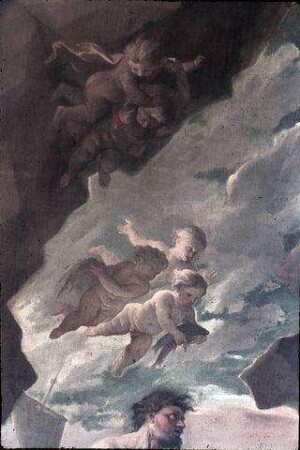 Poseidon wirbt mit Geschenken des Wassers um Amphitrite