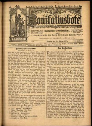 Erste Ausgabe vom Sonntag, den 28. Februar 1897.