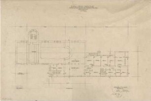 Gsaenger, Gustav; Oberstdorf / Allgäu (Bayern); Ev. Kirche - Kirchenerweiterung u. Pfarramtsneubau (Grundriss OG)