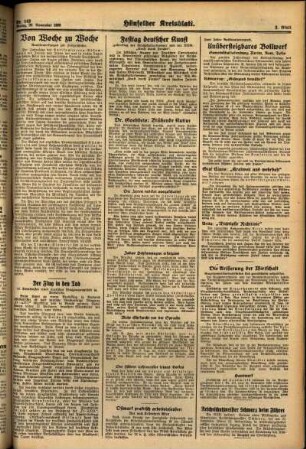 Zweite Ausgabe vom Montag, den 28. November 1938.