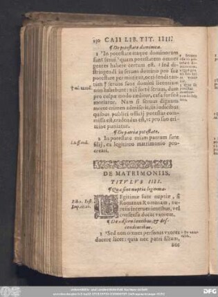 De Matrimoniis. Titulus IIII.