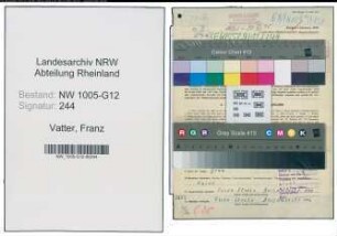 Entnazifizierung Franz Vatter , geb. 26.01.1903 (Lohnabrechner)