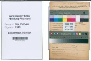 Entnazifizierung Heinrich Liebermann , geb. 05.01.1912 (Musiker)