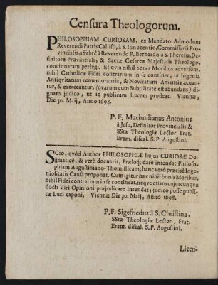 Censura Theologorum.