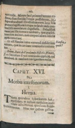 Caput XVI. De Morbis intestinorum.