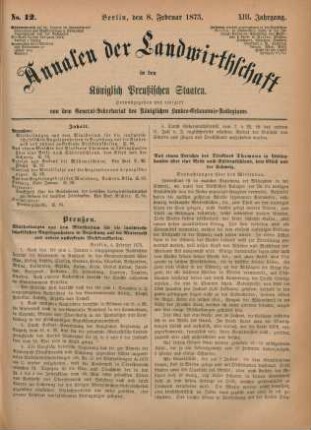 No. 12. Berlin, den 8. Februar 1873. XIII. Jahrgang.