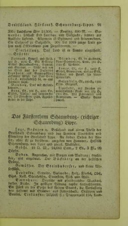 Das Fuerstenthum Schaumburg - (richtiger Schauenburg) Lippe