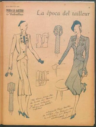 La época del tailleur [Dibujos] : Para la mujer