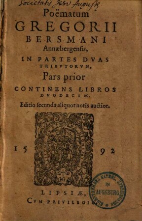 Poemata, 1