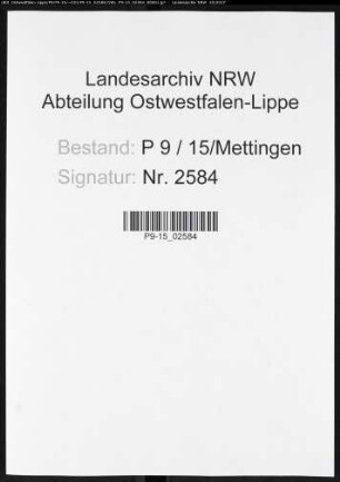 Sterberegister Standesamt Mettingen