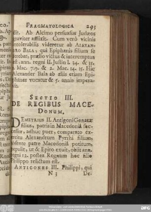Sectio III. De Regibus Macedonum.