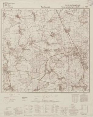 4841 Bad Lausick, Topographische Karte 1:25000 (4cm - Karte)