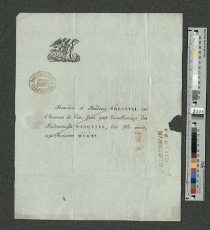 Heiratsanzeige für Charles de Villers