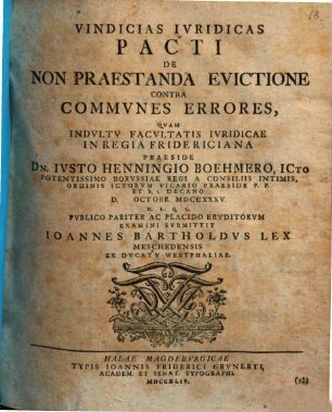 Vindicias iuridicas pacti de non praestanda evictione contra communes errores