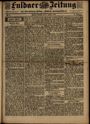 Erste Ausgabe vom Samstag, den 14. Februar 1903.
