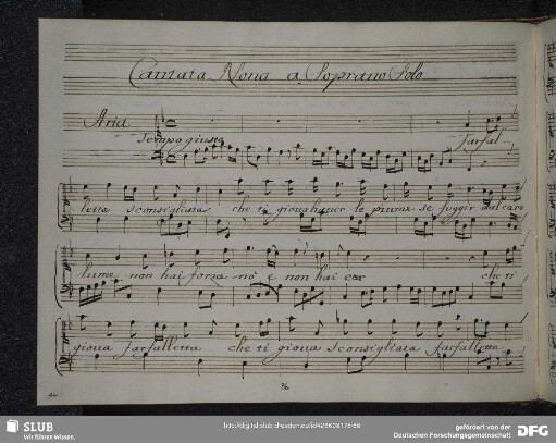 Cantata Nona a Soprano Solo