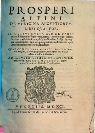 De Medicina Aegyptiorum : libri quatuor