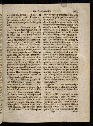1251-1260, Quaero V. Usus Matrimonii per copulam ...