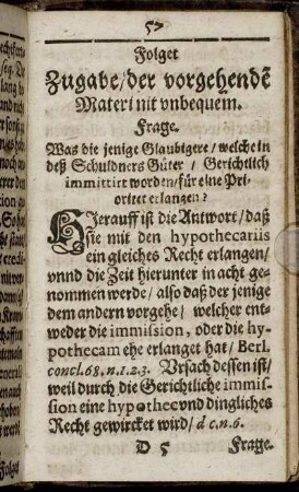 Folget Zugabe, der vorgehende Materi nit unbequem.