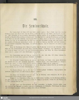 III. Die Seminarschule