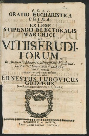 Oratio Eucharistica Prima