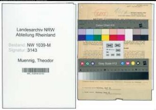 Entnazifizierung Theodor Muennig , geb. 10.10.1896 (Posthalter)