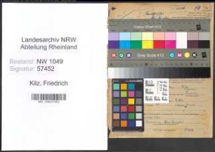 Entnazifizierung Friedrich Kilz , geb. 04.04.1886 (Landgerichtsdirektor)