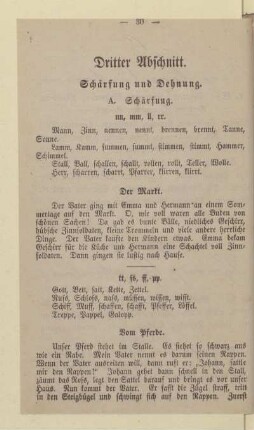 Dritter Abschnitt. Schärfung und Dehnung