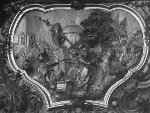 Die Zerstörung der Apollo- und Dianastatuen auf Monte Cassino durch Sankt Benedikt und seine Mitbrüder