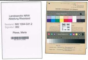 Entnazifizierung Maria Plewe , geb. 05.07.1909 (Gastwirtin)
