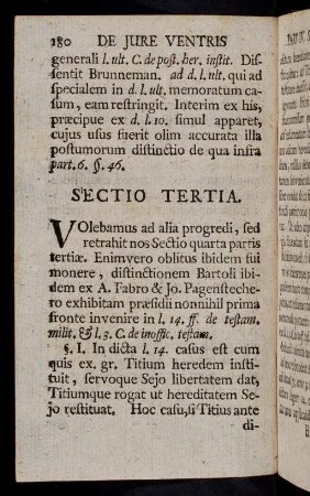 180-190, Sectio Tertia