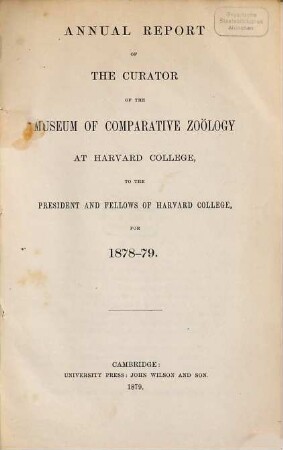 Annual report, 1878/79 (1879)