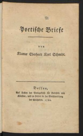 Poetische Briefe