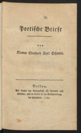 Poetische Briefe