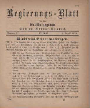 Nr. 21 : 1. August 1874