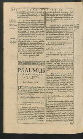 Psalmus Centesimus Vigesimus Primus - Psalmus Centesimus Trigesimus.
