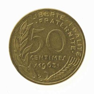 50 Centimes Frankreich 1963
