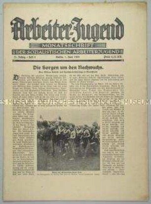 Monatszeitschrift der SAJ "Arbeiter-Jugend"