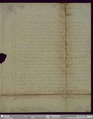 Eigenh. Brief von August Wilhelm von Schlegel an Treuttel et Würtz  mit gedr. Beilage, Bonn, 17.09.1824