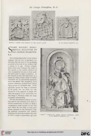54: Some recent monumental sculpture by Sir George Frampton, R. A.