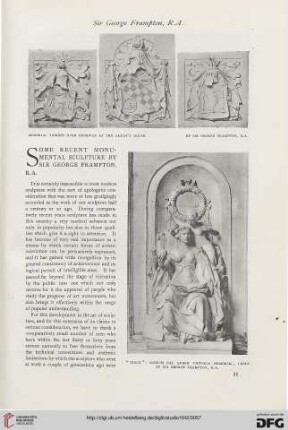 54: Some recent monumental sculpture by Sir George Frampton, R. A.