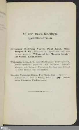 An der Messe beteiligte Speditionsfirmen