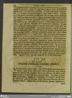 Cap. XII. [Quaestiones habet decem]