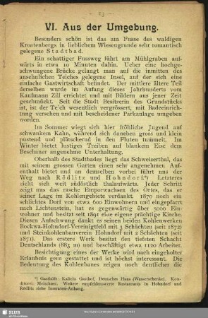 VI. [i.e. IV.] Aus der Umgebung