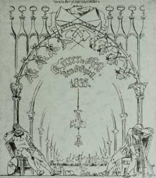 Karte zum Dürer-Fest des Vereins der Jungen Künstler, 6. April 1835