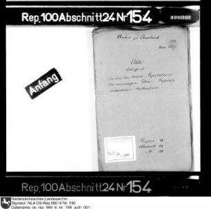 Über die Aktivkapitalien des vormaligen Domkapitels vorhandene Urkunden