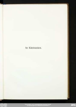 In Kleinasien.
